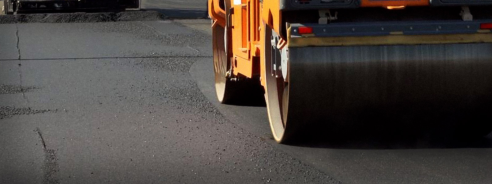 Roller on asphalt 