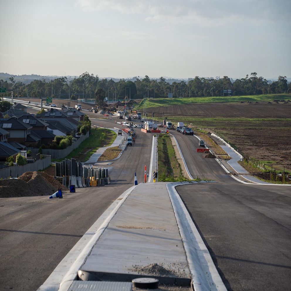 Monash Freeway - construction progress May 2022