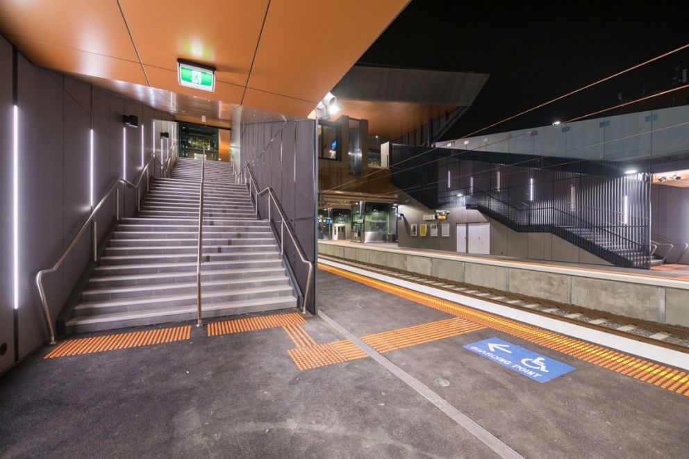 Stair access to the platforms