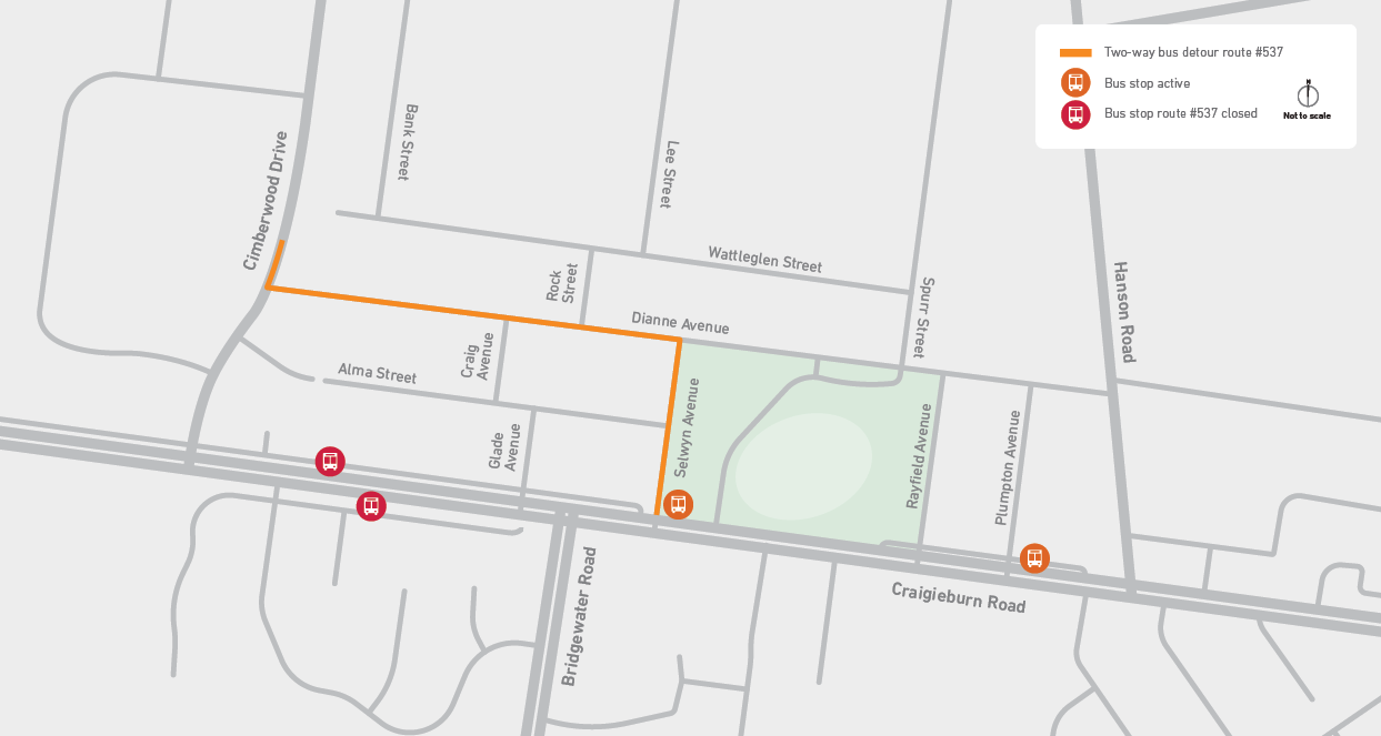 Cimberwood Dve Bus Detour Map