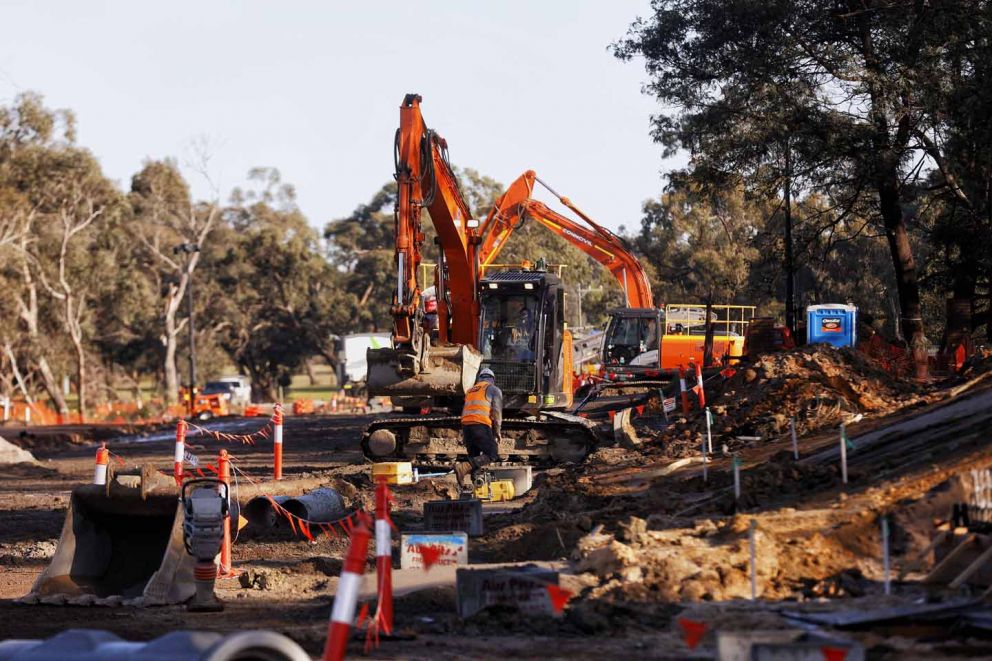 New drainage being installed as part of the Western Port Highway upgrade