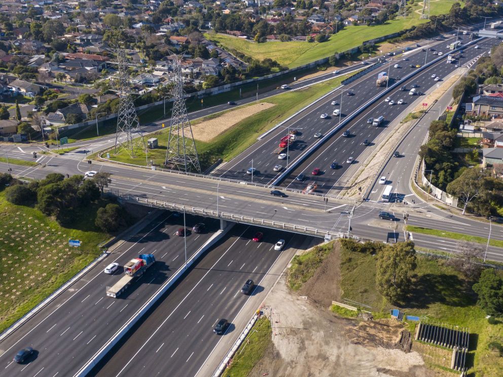 Monash Freeway and Huntingdale Road bridge