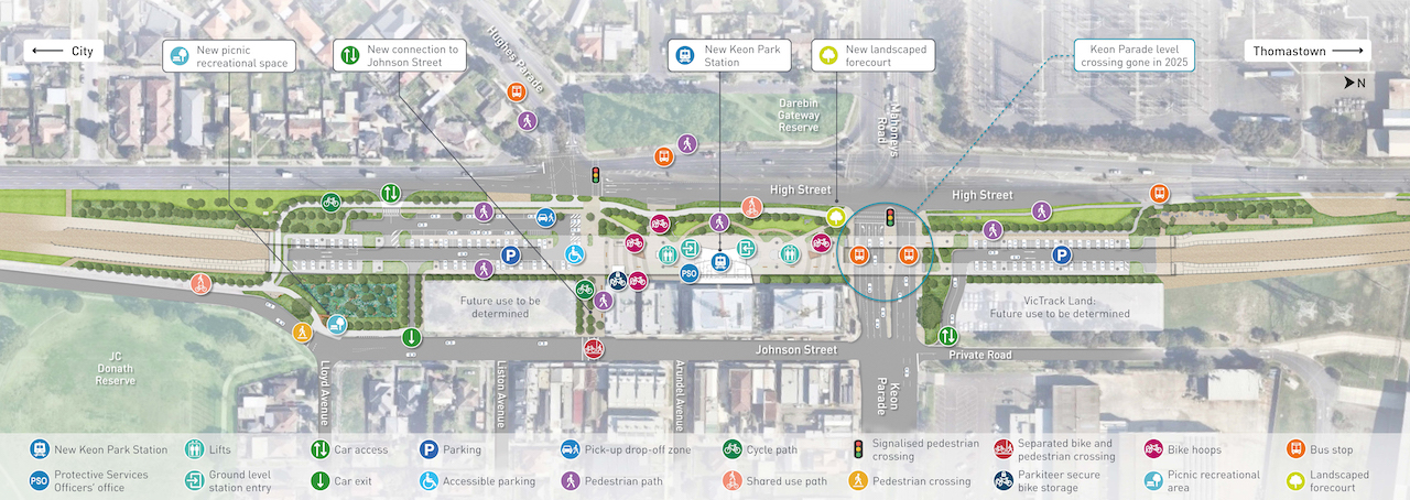 Keon Parade precinct map