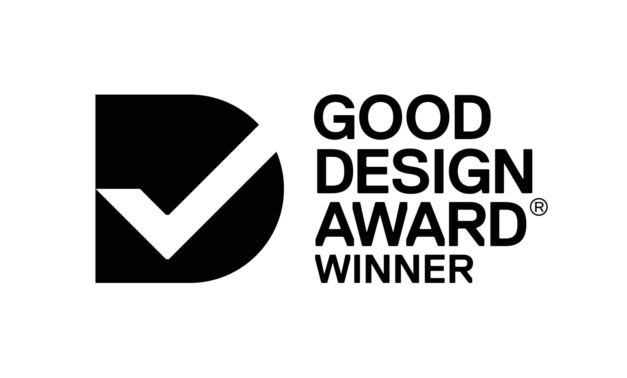 Logo with the words Good Design Award winner