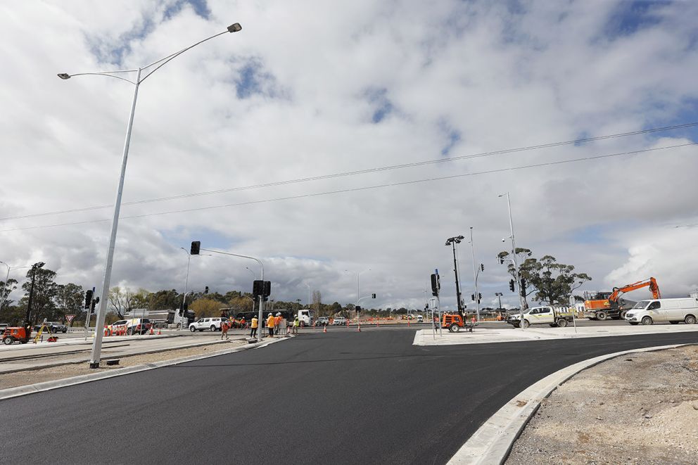 New asphalt laid at the Ballarto Road intersection