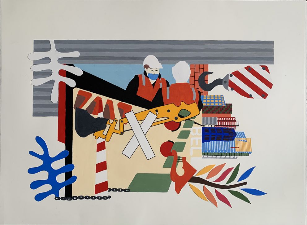 Work In Progress (homage to Stuart Davis and Henri Matisse)