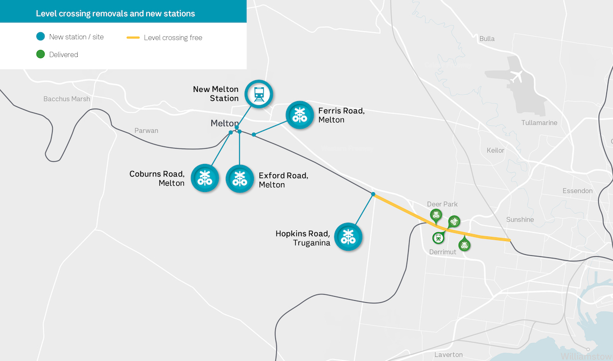 Level crossing removals and new stations in the west