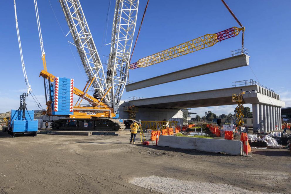 Pound Road West Upgrade construction -  June 2022