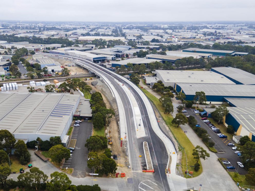 Pound Road West Upgrade construction - March 2023