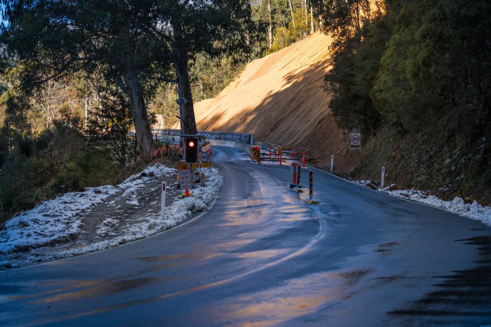 Traffic management from the Mt Beauty side