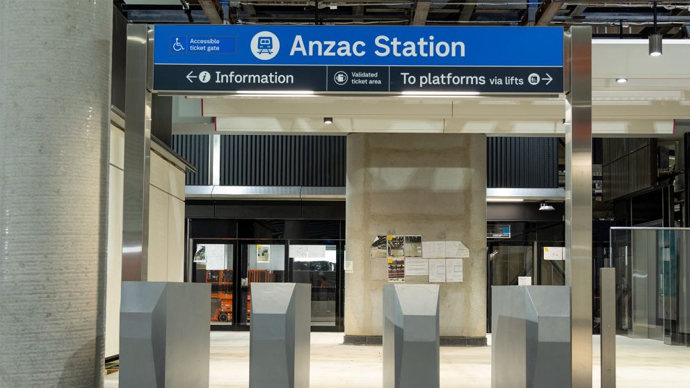 Prototype Anzac Station entry machines