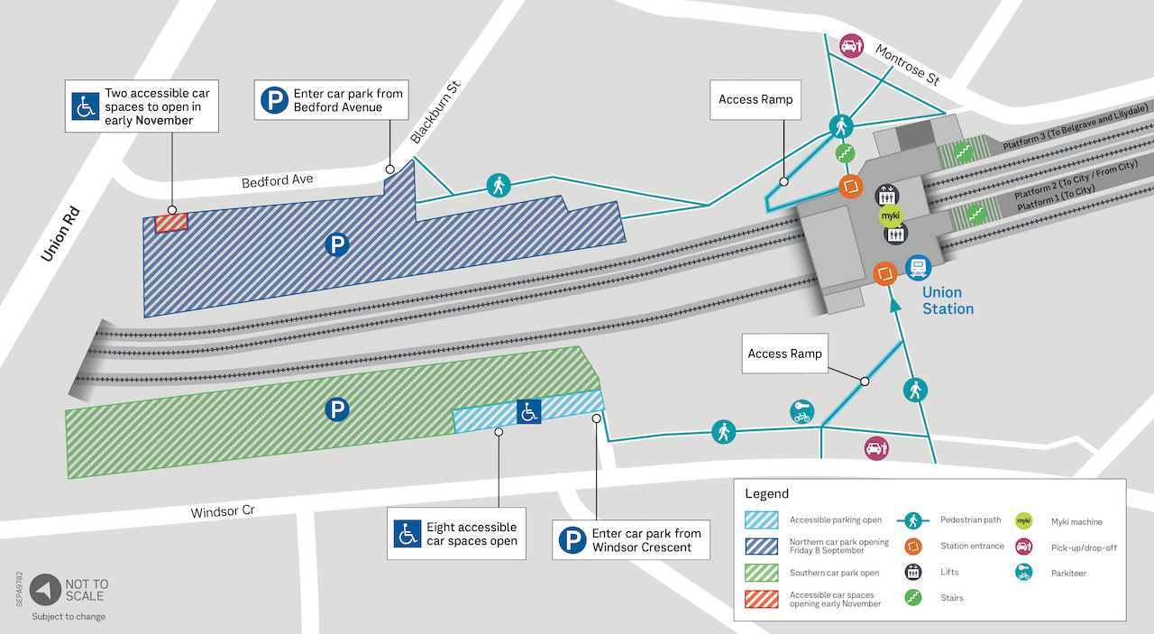 Union Station northern car park map