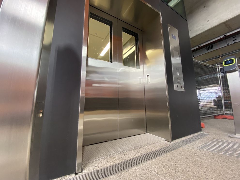 The new lift to Platform 1 at Deer Park Station