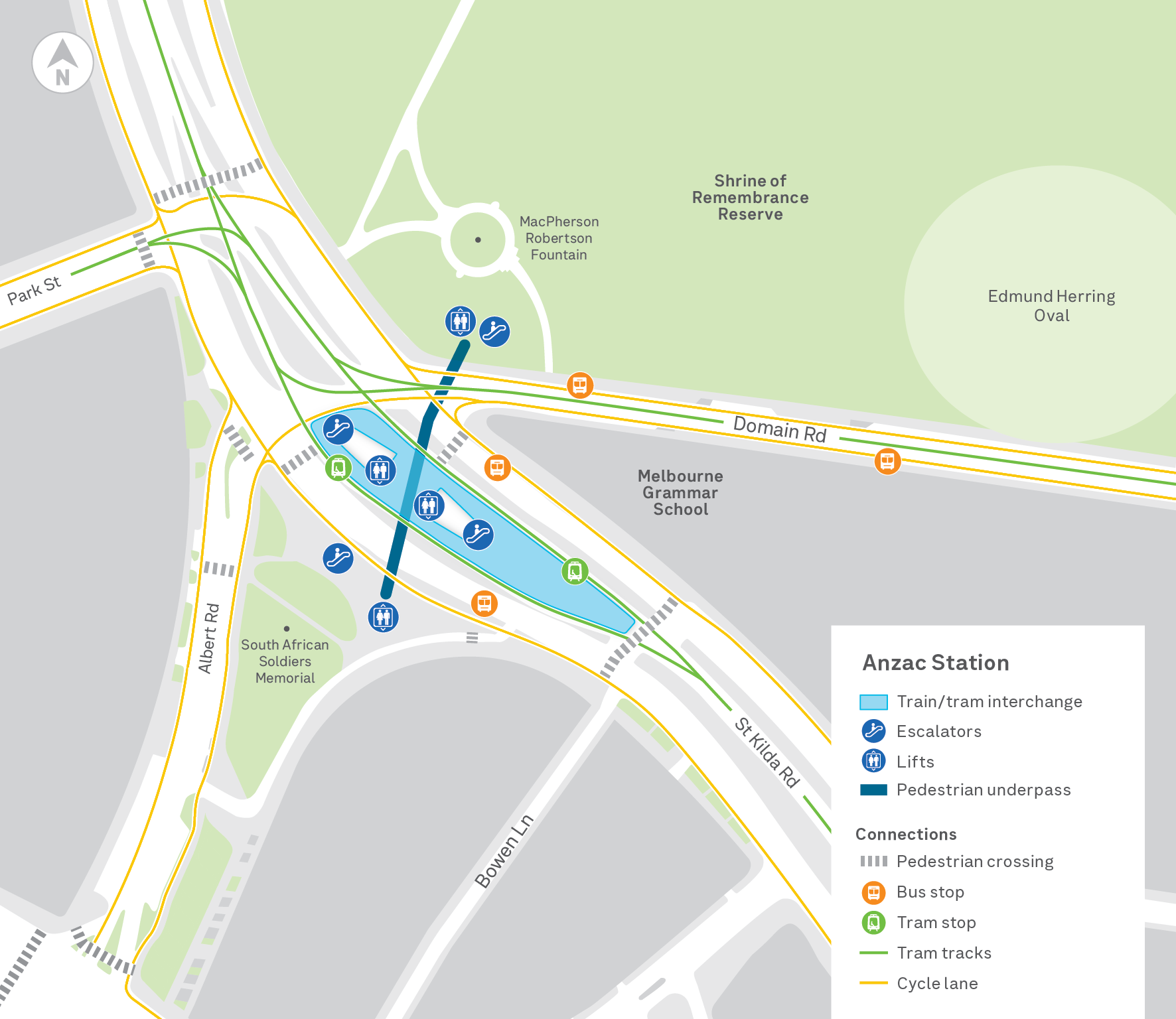 Map of Anzac Station