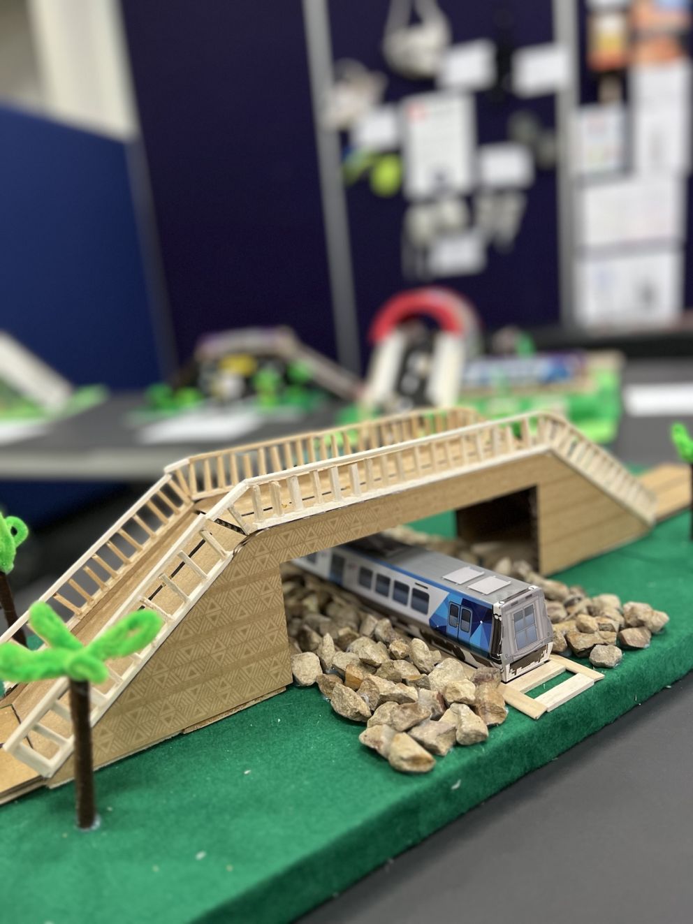 After gaining insight into how the project works, the students were tasked with designing their own road bridge