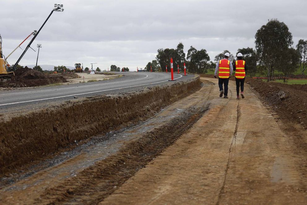 We’ll add enough crushed rock and asphalt to raise the floor of the lane by half a metre to match the existing road.