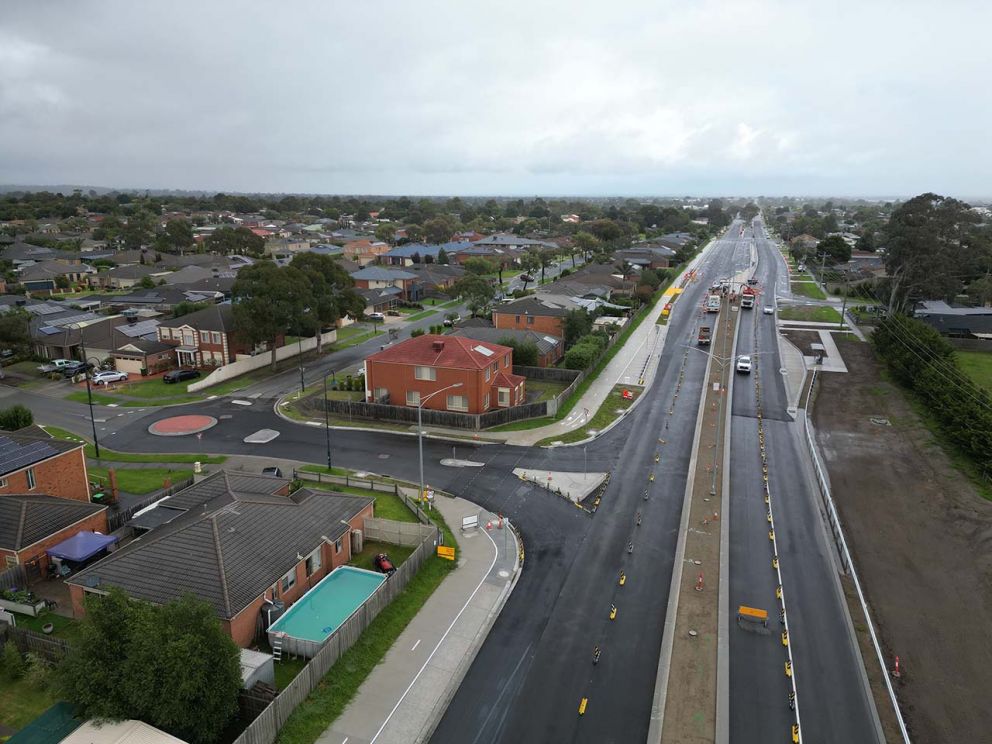 Edinburgh Drive has been upgraded at Hall Road