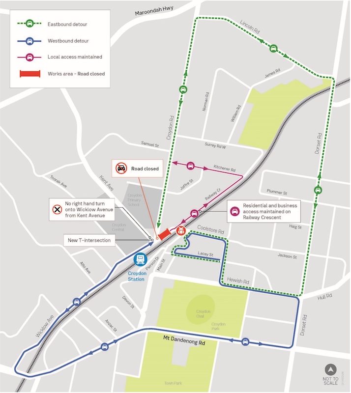 Map shows detours around Coolstore Road