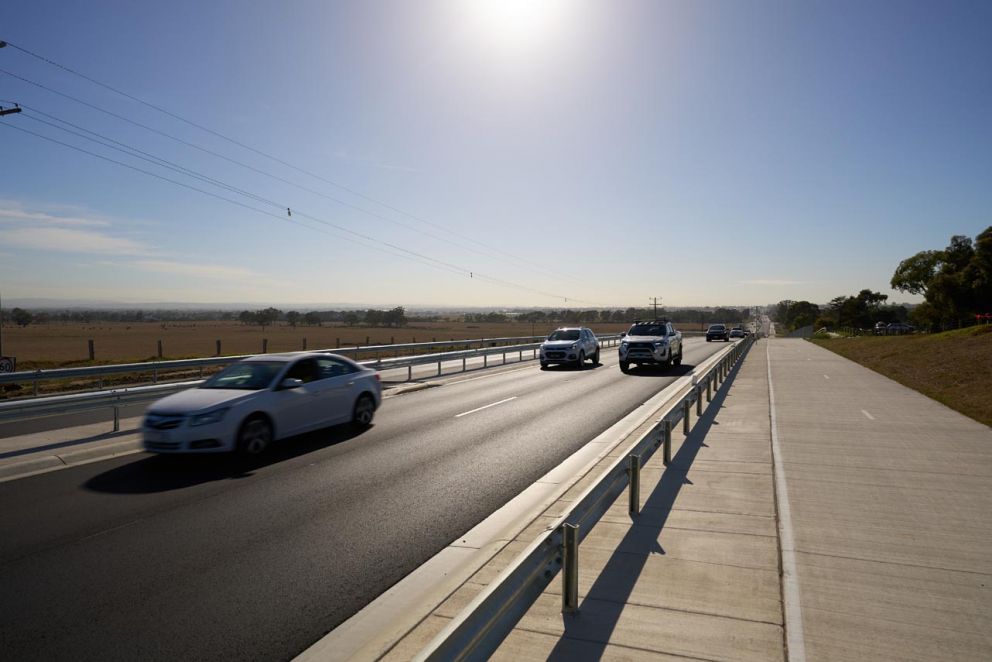 We’ve added over 5km of duplicated lanes along Hall Road.