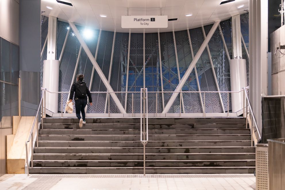 Narre Warren Station platform steps