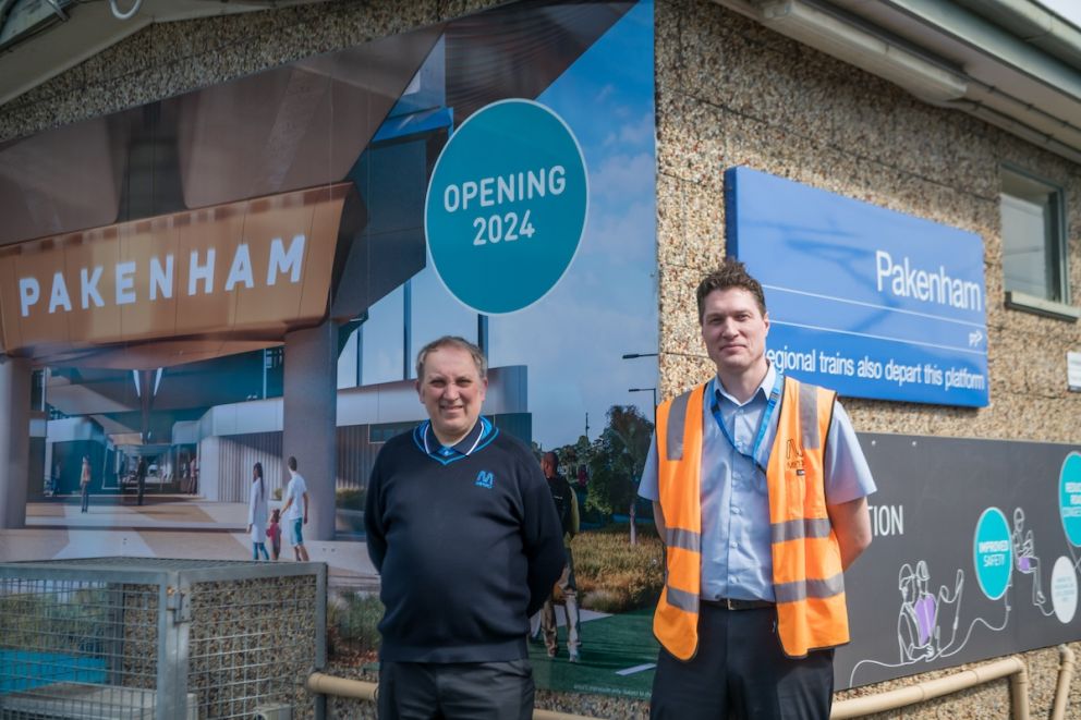 Andrew Legge, Station Officer and David Jacks, Station Master at Pakenham Station