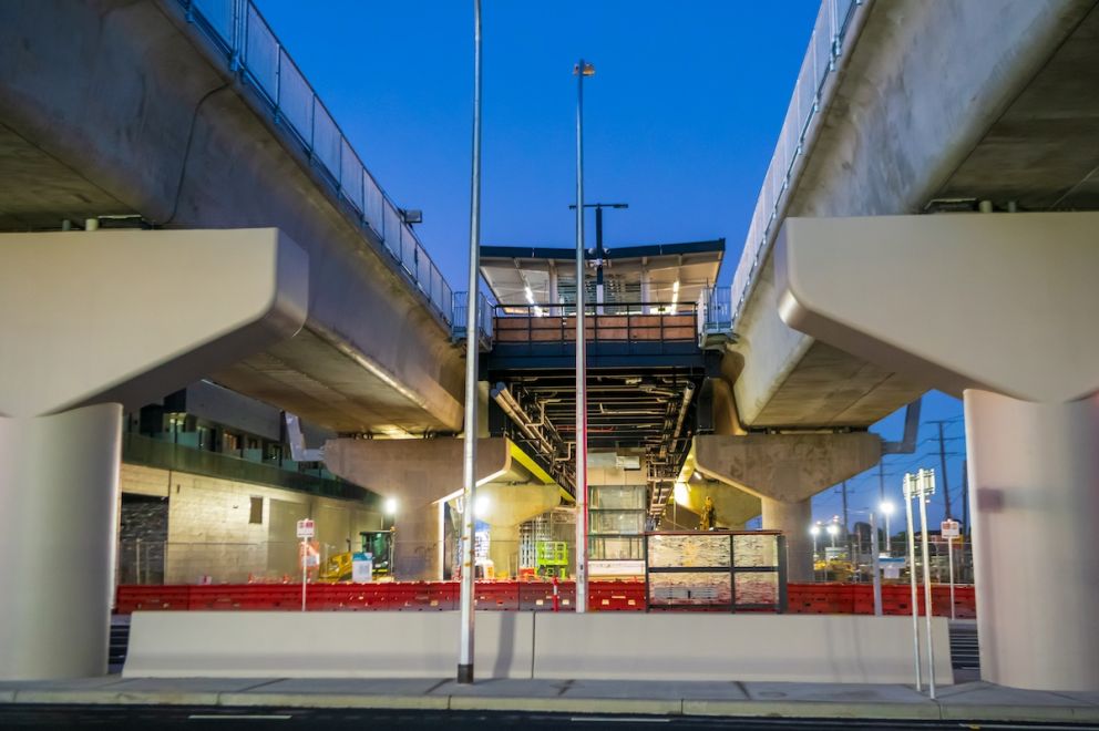 Works continue on the new Keon Park Station