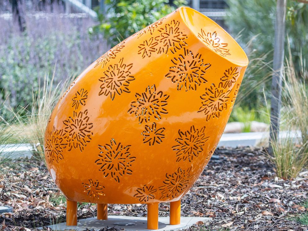 The Bilang sculptures installed in South Yarra Siding Reserve