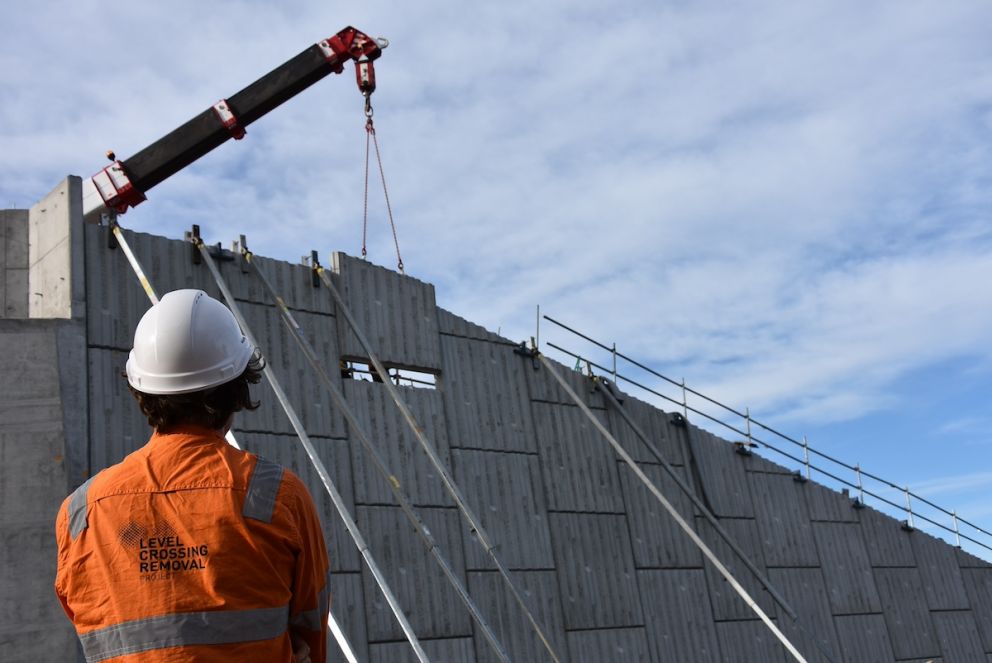 We installed the last concrete panel at Calder Park Drive