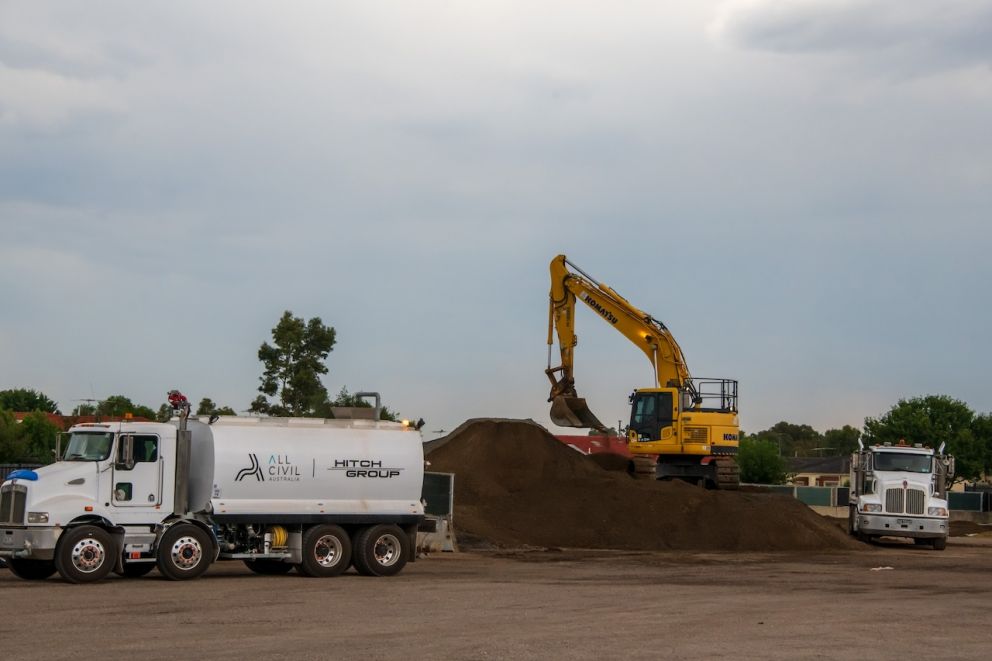 Site works at Melton