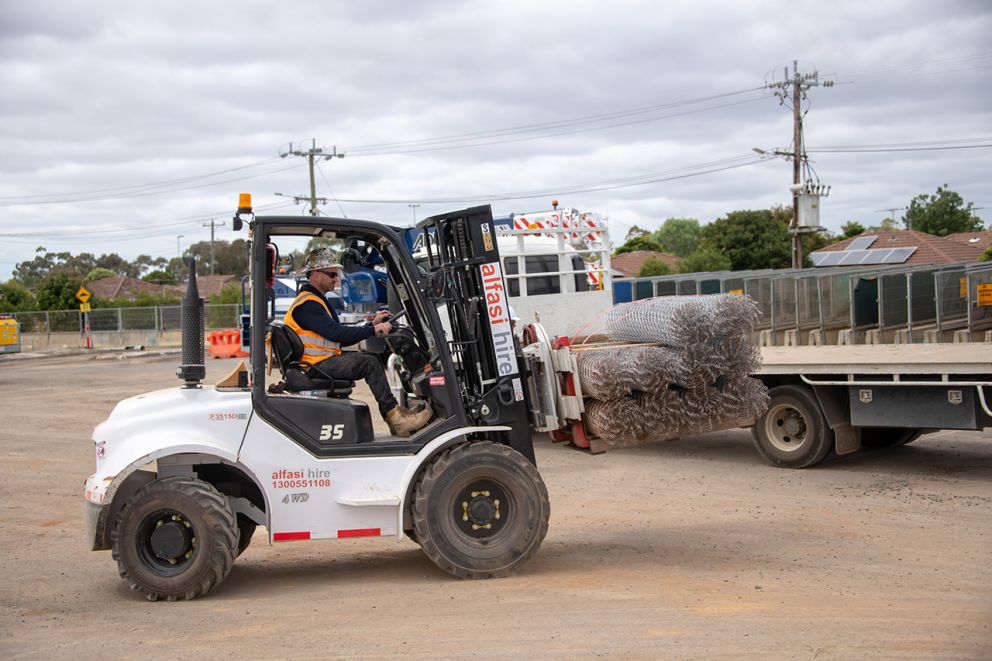 Moving fencing around the site