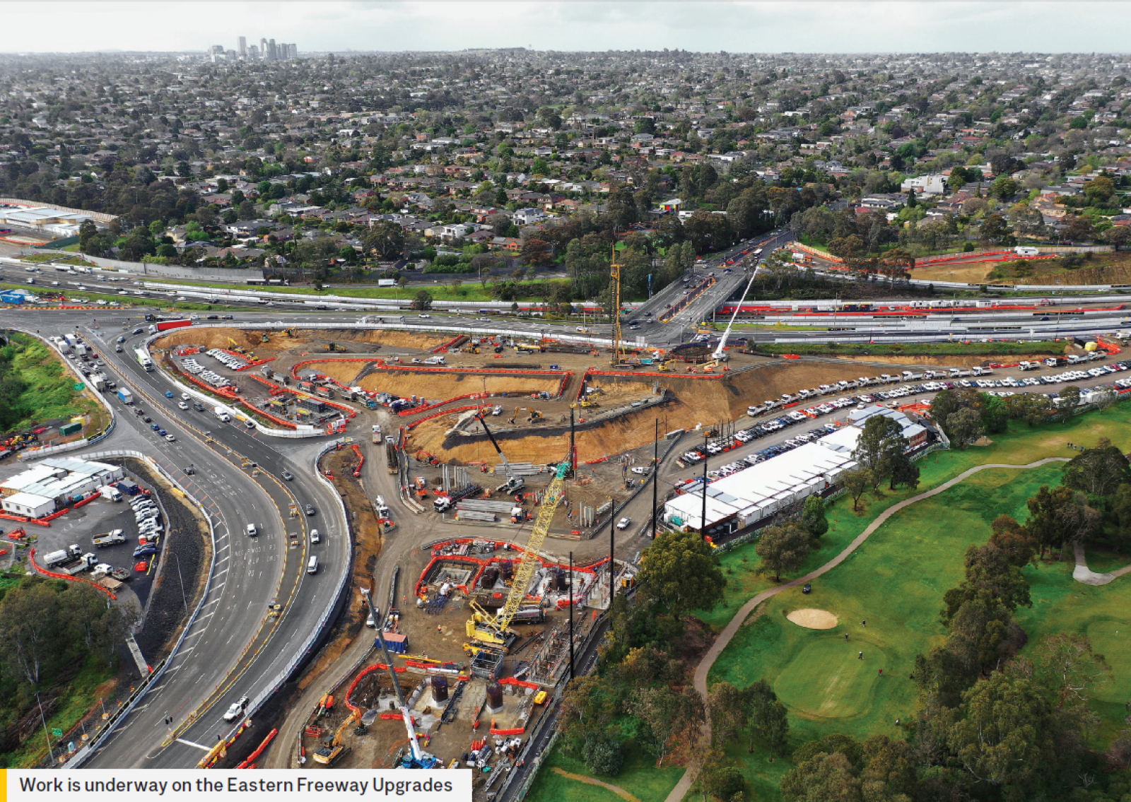 Image showing works on the Eastern Freeway