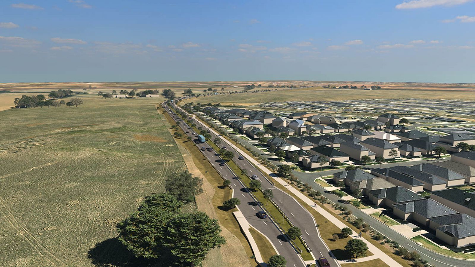 Artist's impression of Ison Road extension when complete