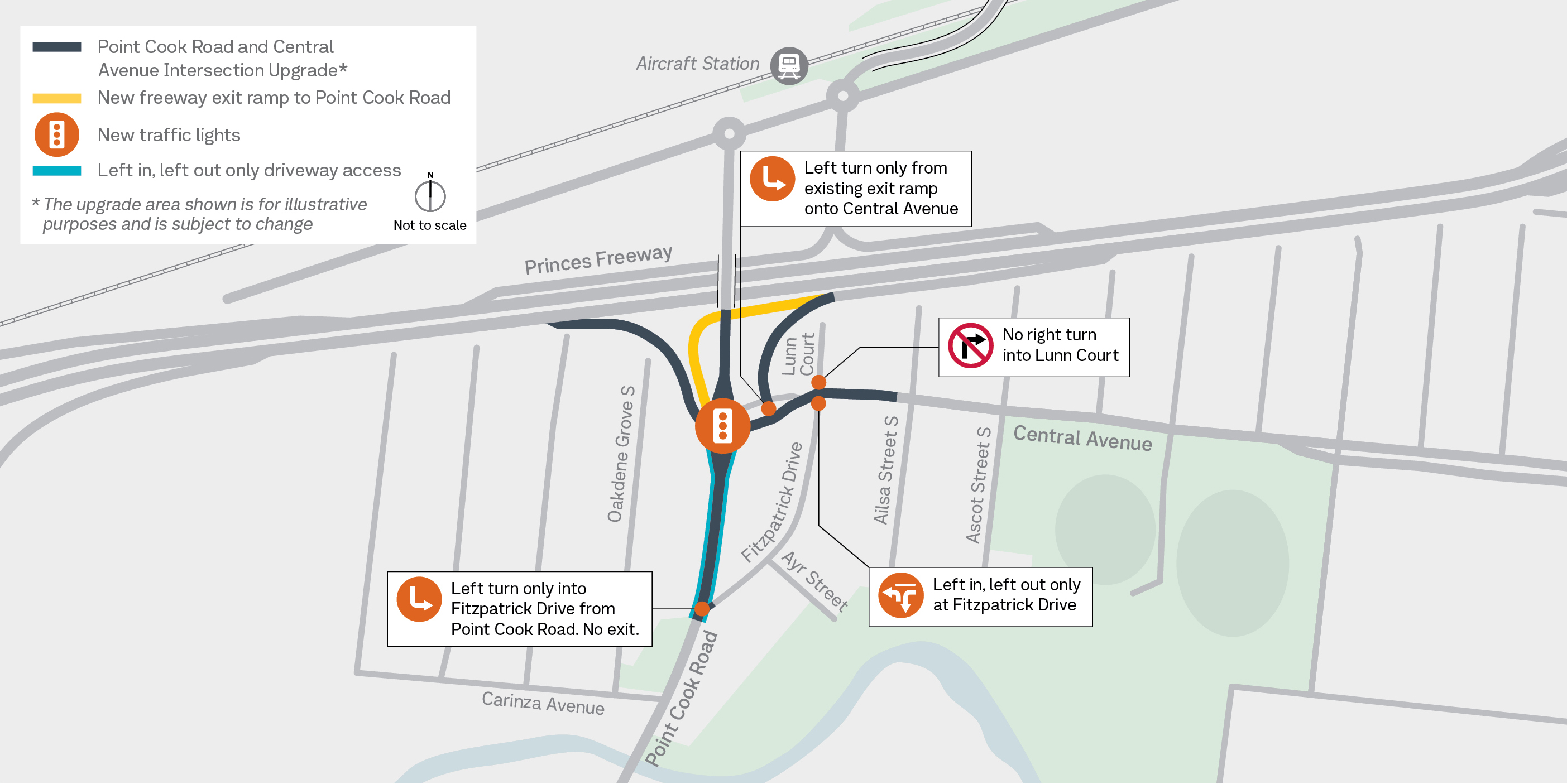 Point Cook Road and Central Avenue Intersection Upgrade overview map