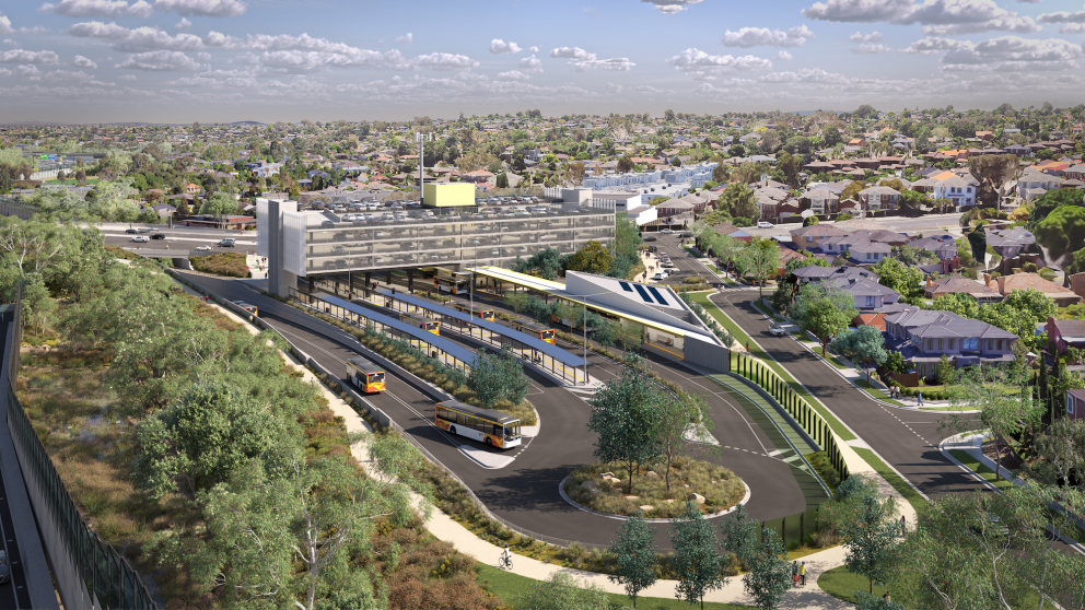 Artist’s impression of upgraded Doncaster Park and Ride