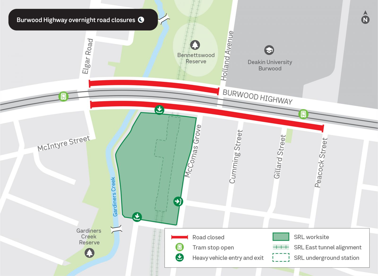 Works happening in Burwood throughout June