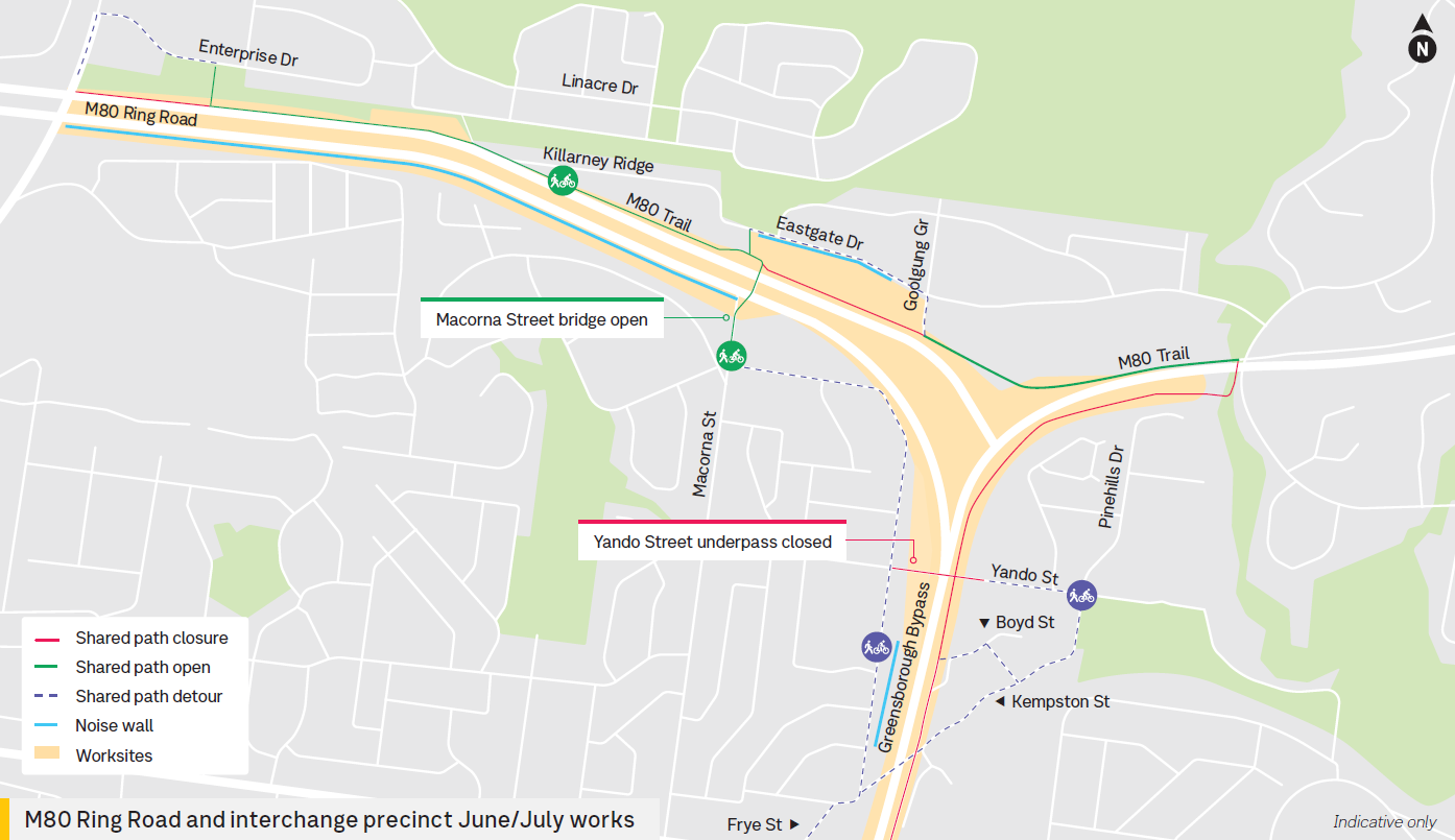 M80 Ring Road works map