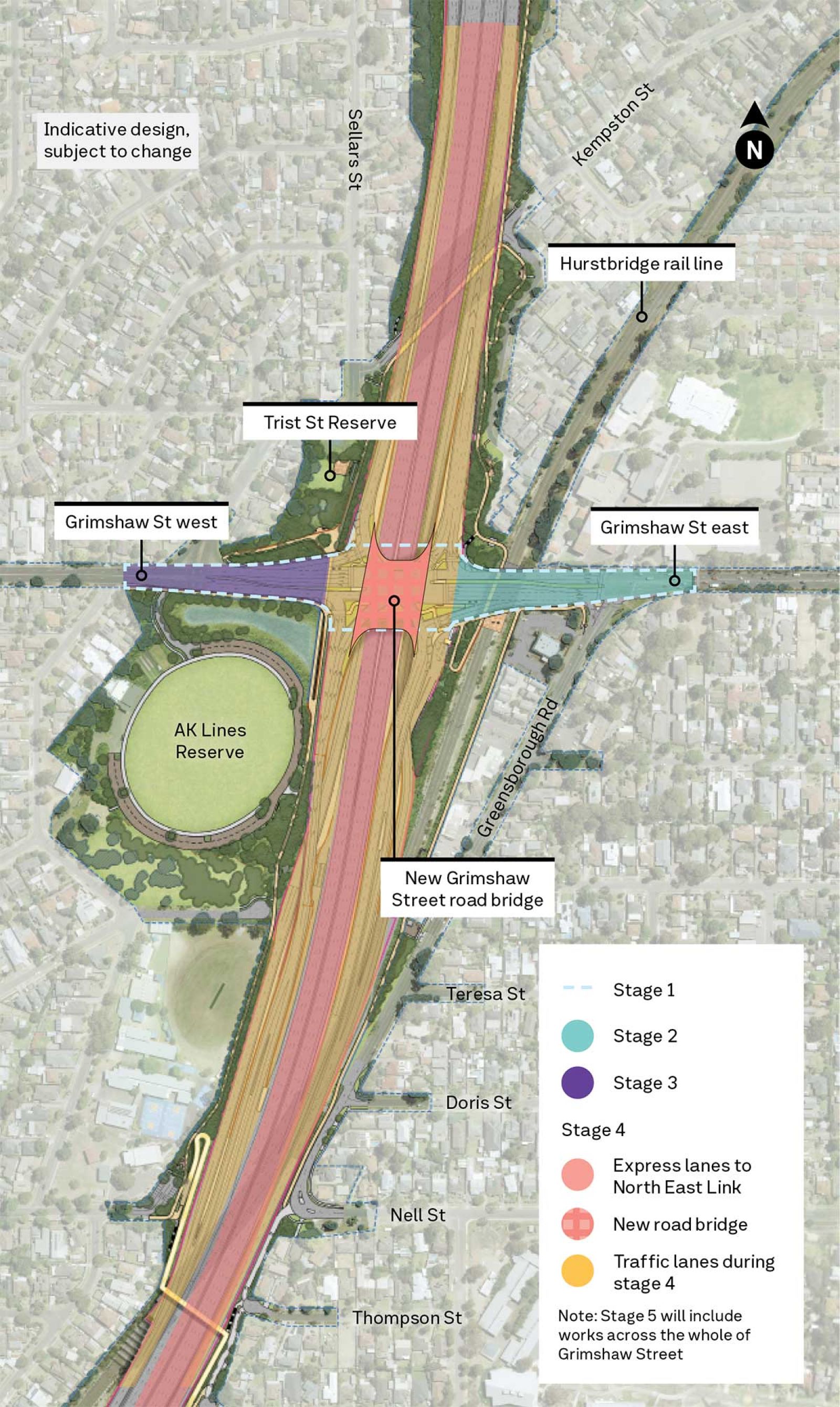 Grimshaw Street Interchange Indicative design
