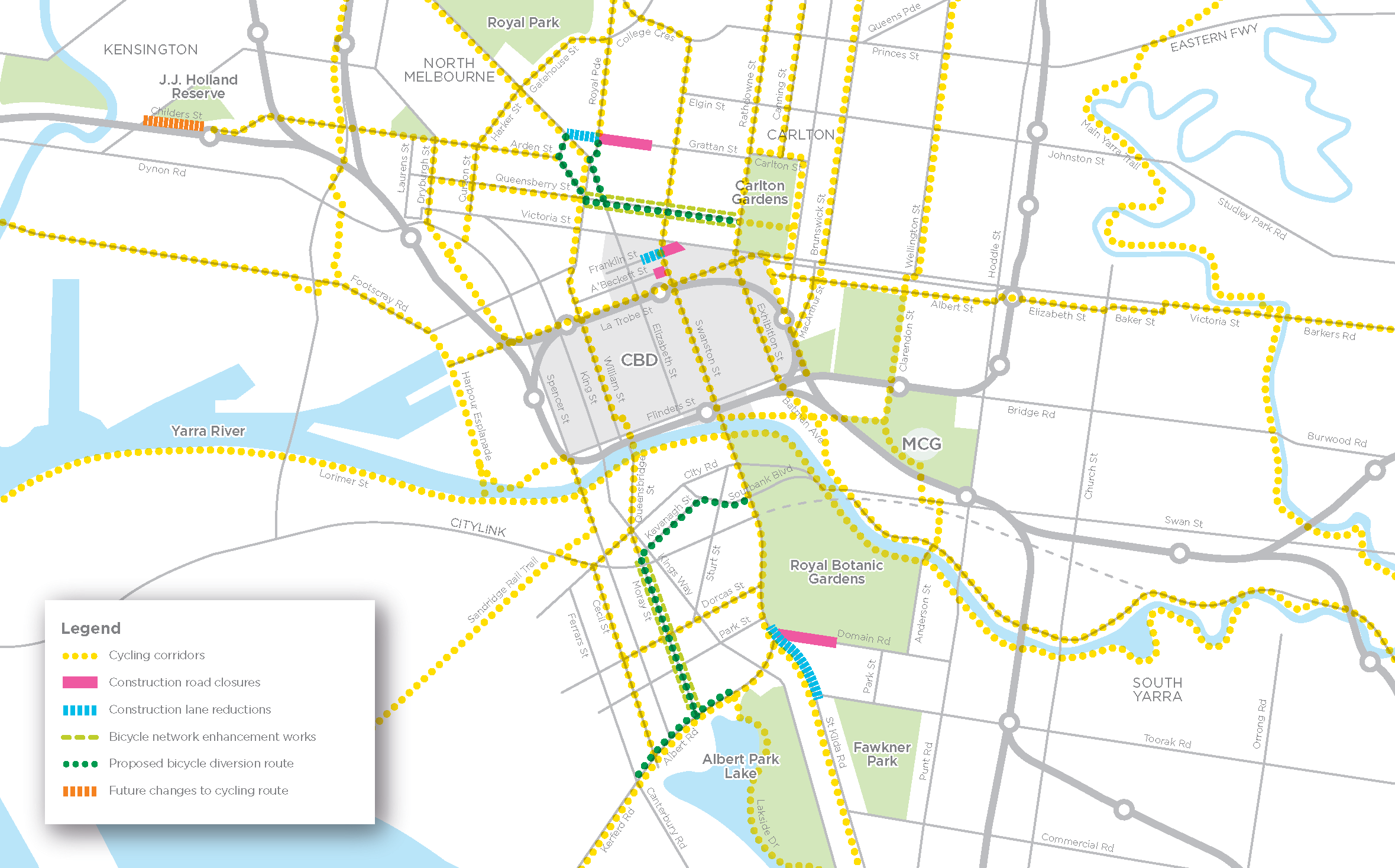 changes to bicycle network map