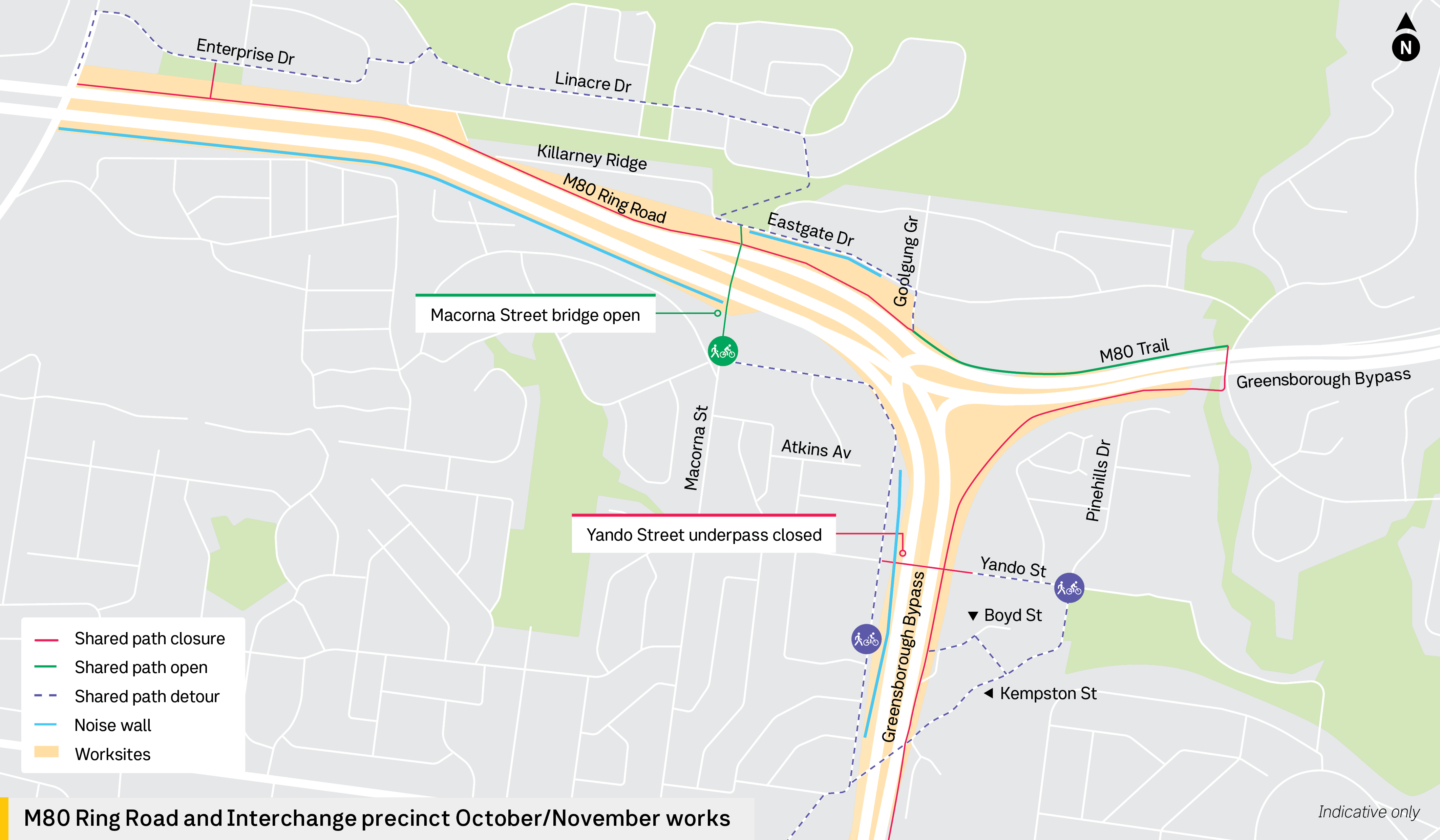 M80 Ring Road works map