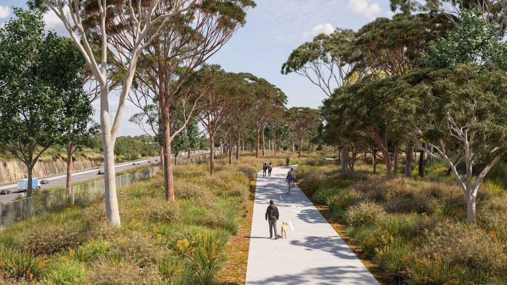 Shared use path at Yarra Bend Park