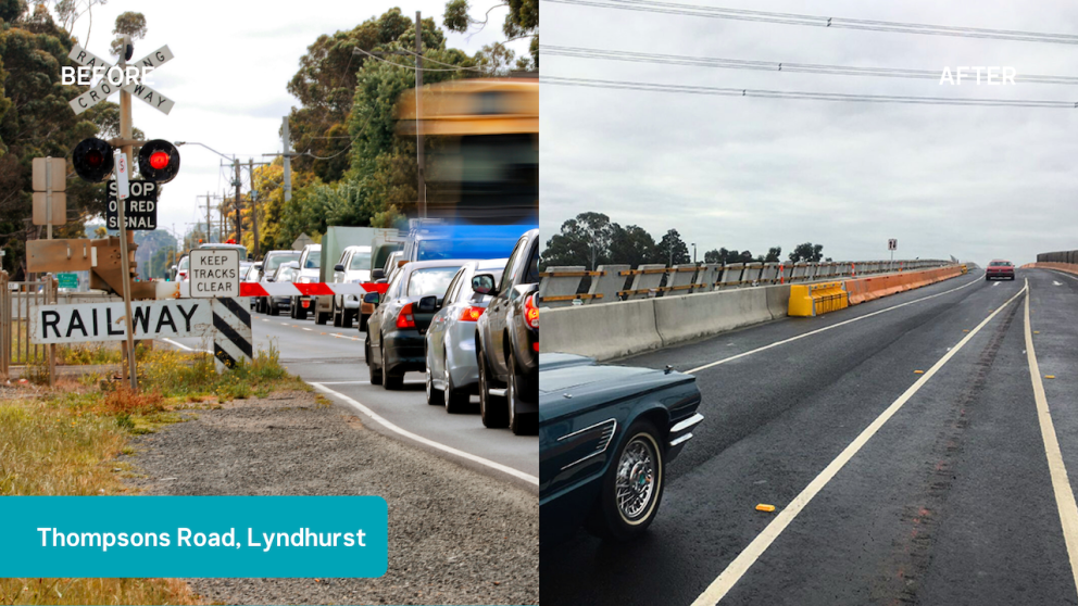 Thompsons Road, Lyndhurst before and after