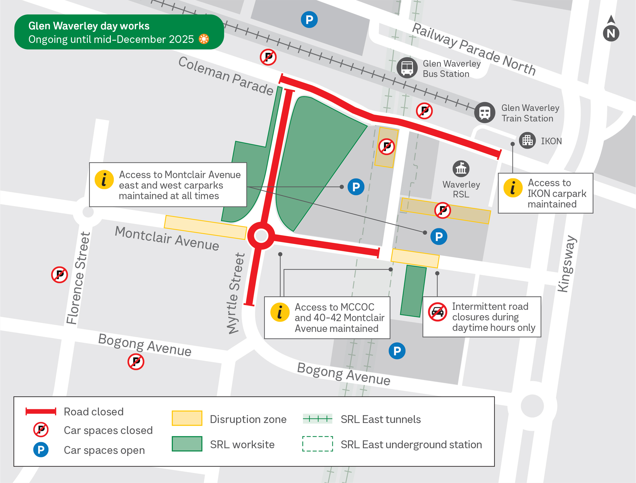 SRL Glen Waverley works map