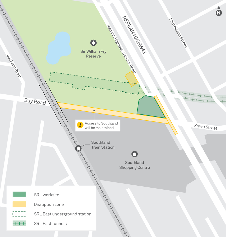 SRL Cheltenham December January works map
