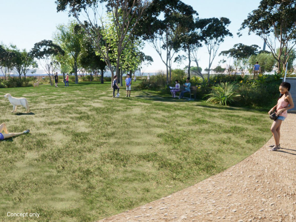 The proposed off-leash dog park.