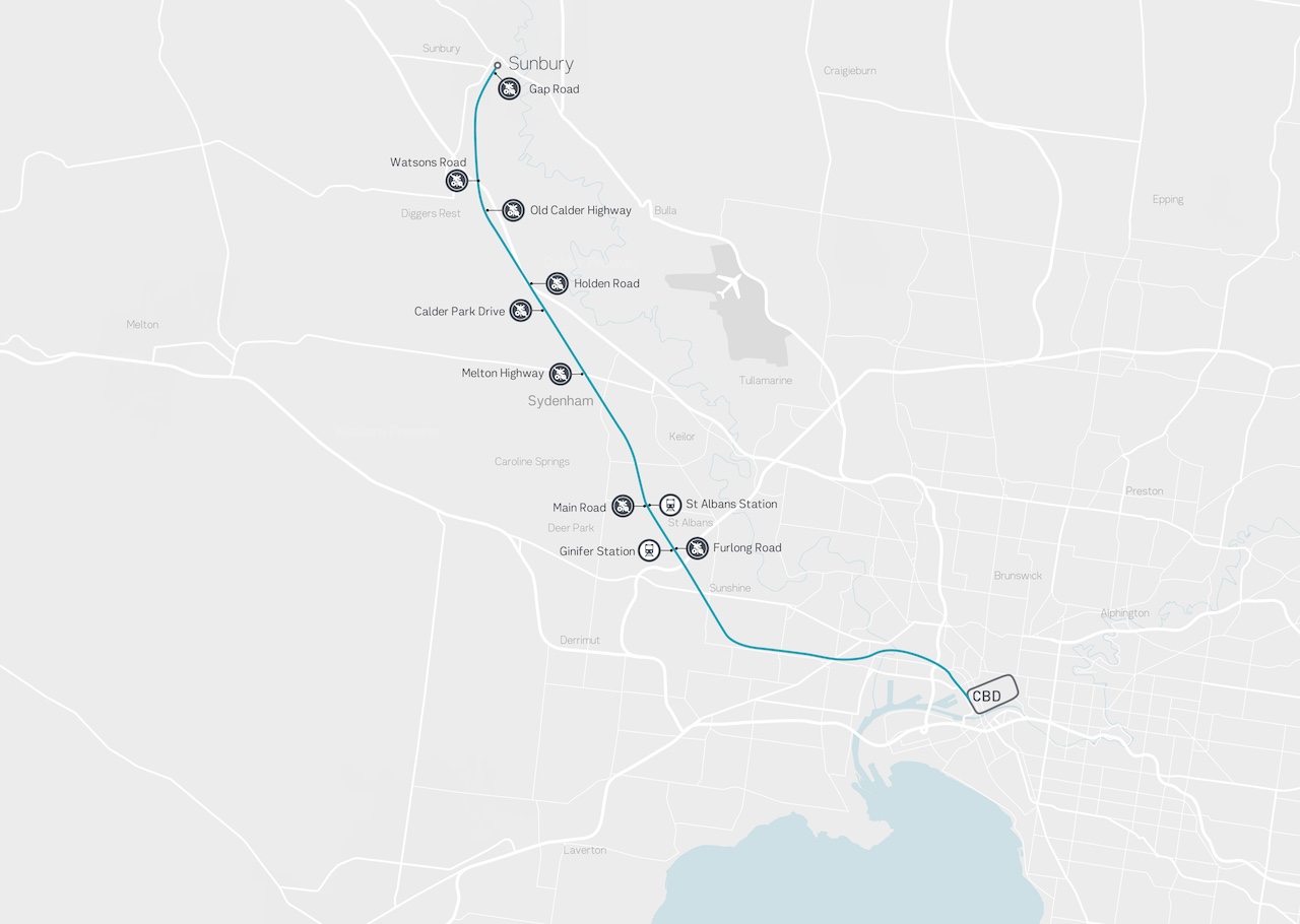 Sunbury Line station map