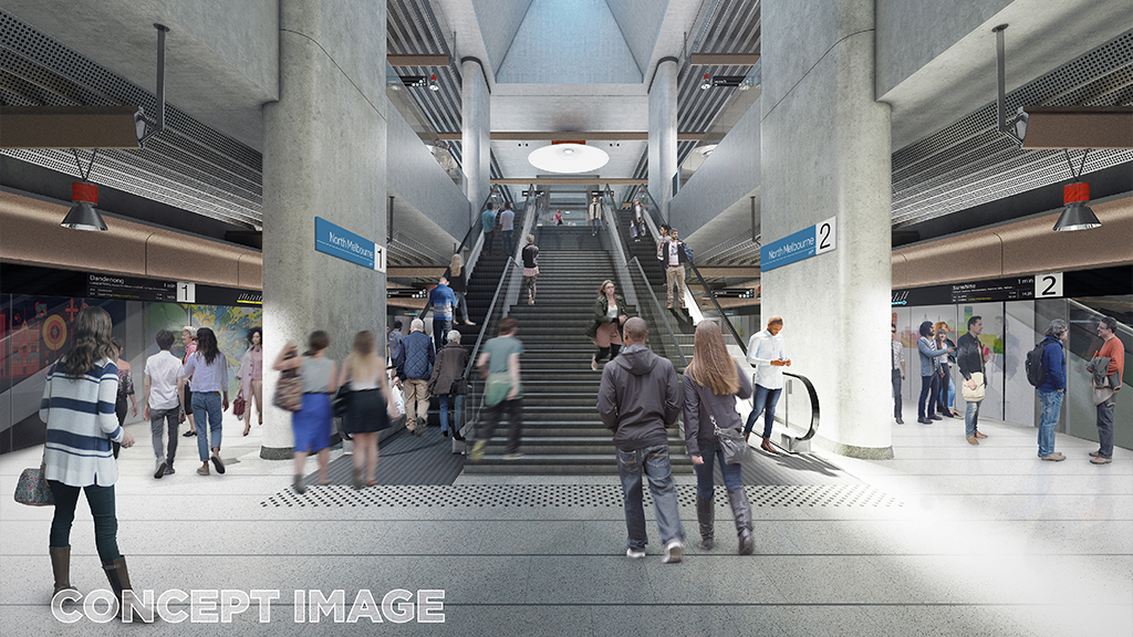 Concept image of the new station platform