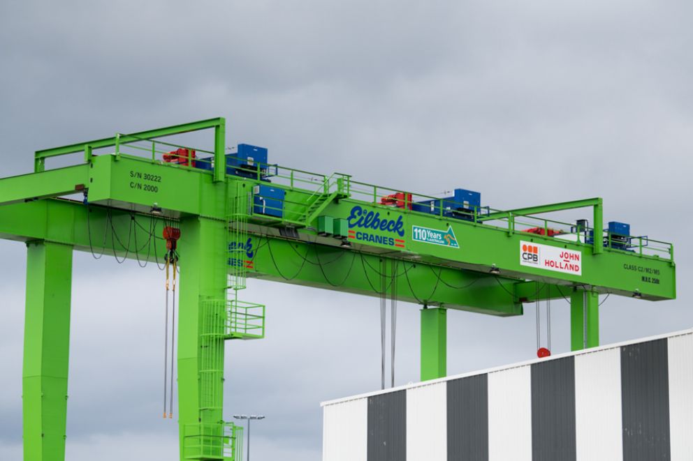 This is one of two gantry cranes, that will be used to lift the TBM’s into the ground.