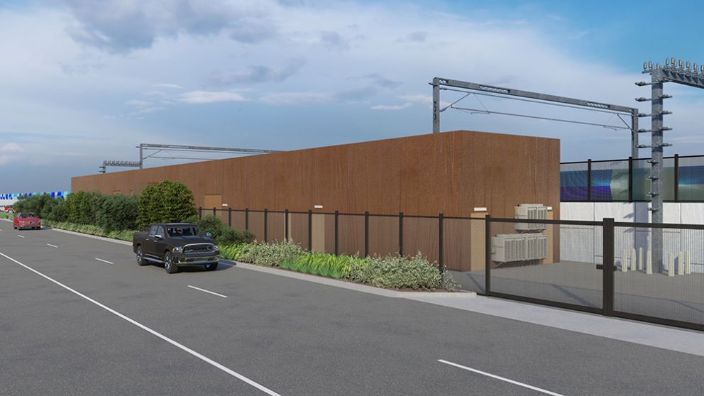 Render of West Footscray substation, concept only.
