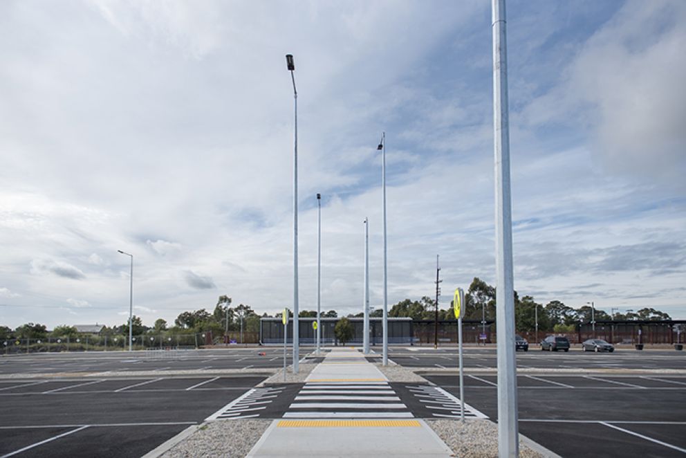 The completed new car park at Donnybrook Station