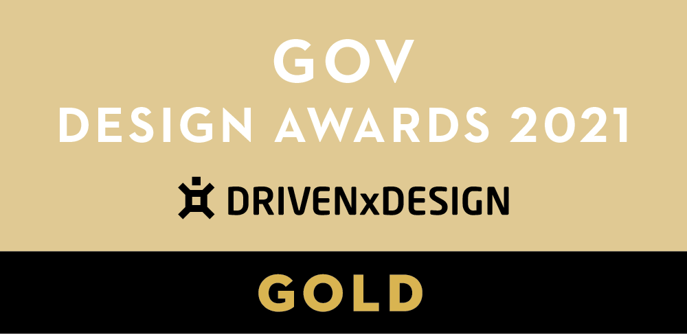 Gov Design Awards 2021 Gold winner